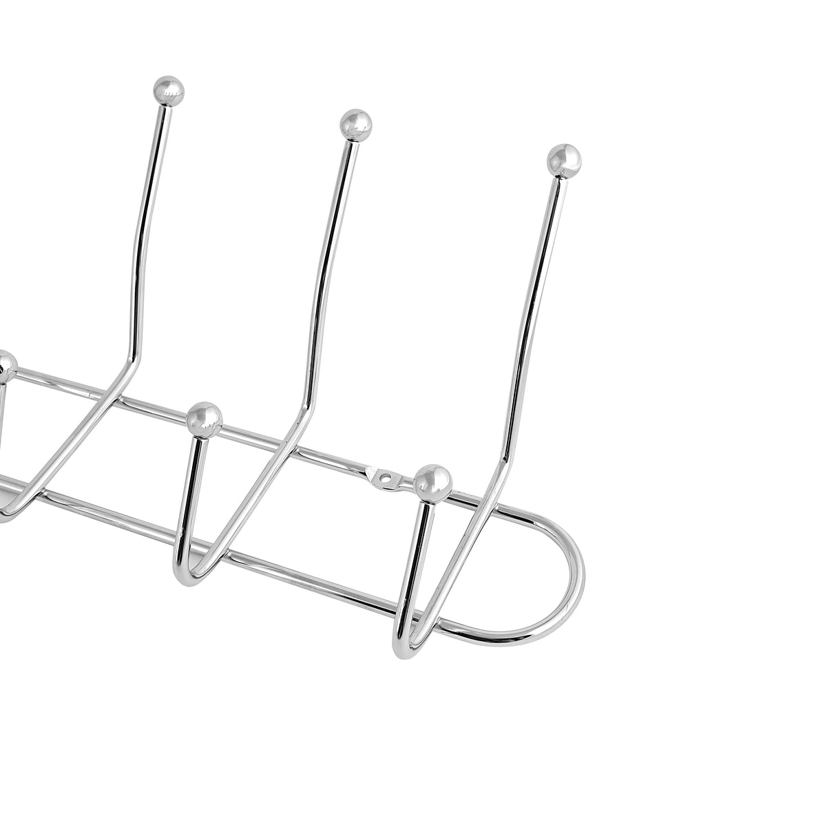 Royalford RF1426-MH6 6 Hooks Metal Hanger | Heavy-Duty Wall Mounted Rack for Towels, Clothes, Keys & Kitchen Accessories |  Space Saving Organizer for Home & Bathroom