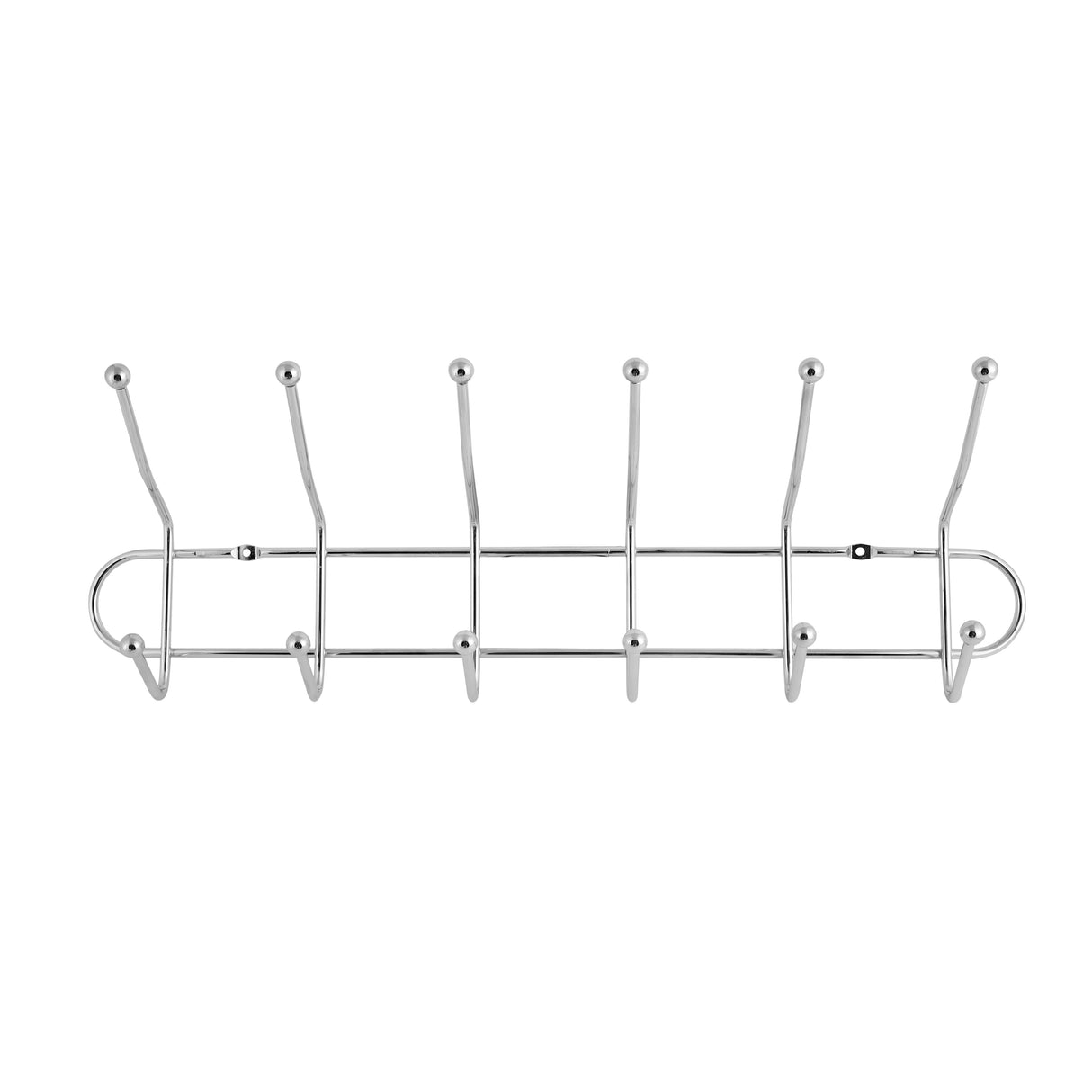 Royalford RF1426-MH6 6 Hooks Metal Hanger | Heavy-Duty Wall Mounted Rack for Towels, Clothes, Keys & Kitchen Accessories |  Space Saving Organizer for Home & Bathroom