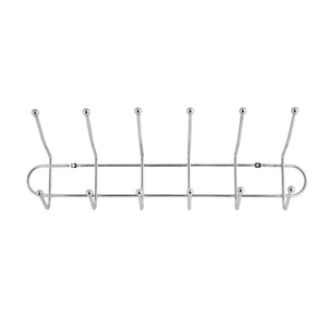 Royalford RF1426-MH6 6 Hooks Metal Hanger | Heavy-Duty Wall Mounted Rack for Towels, Clothes, Keys & Kitchen Accessories |  Space Saving Organizer for Home & Bathroom