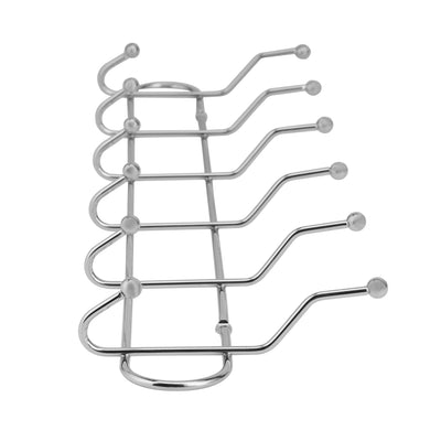 Royalford RF1426-MH6 6 Hooks Metal Hanger | Heavy-Duty Wall Mounted Rack for Towels, Clothes, Keys & Kitchen Accessories |  Space Saving Organizer for Home & Bathroom