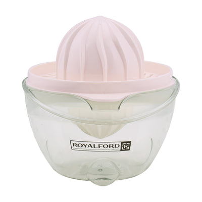 Royalford RF1543CJ Citrus Juicer | 625ML Manual Lemon Orange Juicer with Strainer | Measuring Bowl | Easy Pour Spout | Durable Fruit Juice Extractor  for Home Use