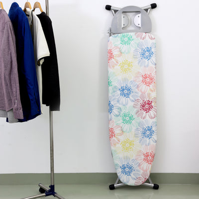 Royalford RF1511-IB Mesh Ironing Board | Height Adjustment up to 92cm | Steam Friendly Mesh Top | Cotton Padded Cover | Cloth Rack | Safety Lock for Home Use Ironing