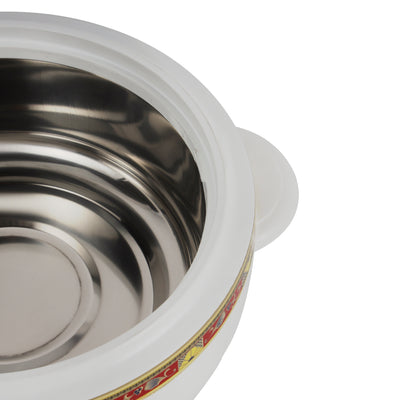 Royalford RF1639 Classic Casserole Deluxe 1600ml | Highly Insulated Stainless Steel Serving Bowl | Secure Lid  Durable Outer Body & Heat Retention for Hot Food Storage