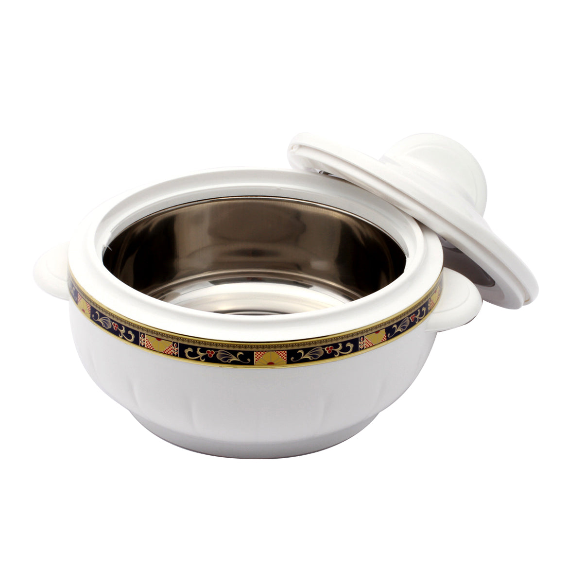Royalford RF1638 Classic Deluxe Casserole 1600ml | Highly Insulated Stainless Steel Hot Pot with Steel Lid & Inner Bowl for Serving Rice, Curry, Biryani & Chapati