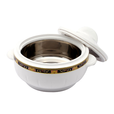 Royalford RF1638 Classic Deluxe Casserole 1600ml | Highly Insulated Stainless Steel Hot Pot with Steel Lid & Inner Bowl for Serving Rice, Curry, Biryani & Chapati