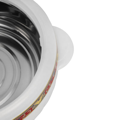 Royalford RF1640 2500ml Classic Casserole | Highly Insulated Stainless Steel Bowl & Lid | Deluxe Thermal Hot Pot for Hot & Cold Food Serving & Storage | For Daily Use