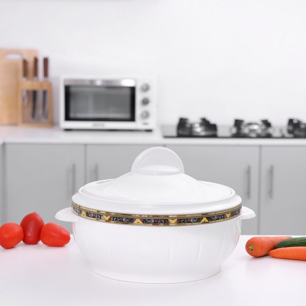 Royalford RF1642 Classic Insulated Casserole | 6000 ML Deluxe Stainless Steel Construction| Highly Insulated Walls| Secure Lid & Long-Lasting Heat Retention Hot Pot