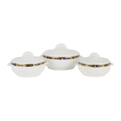 Royalford RF1643 Classic Deluxe Casserole Set | Highly Insulated Stainless Steel Hot Pot with Lid | 3-Piece Set 1200ml + 1600ml + 2500ml for Long-Lasting Heat Retention