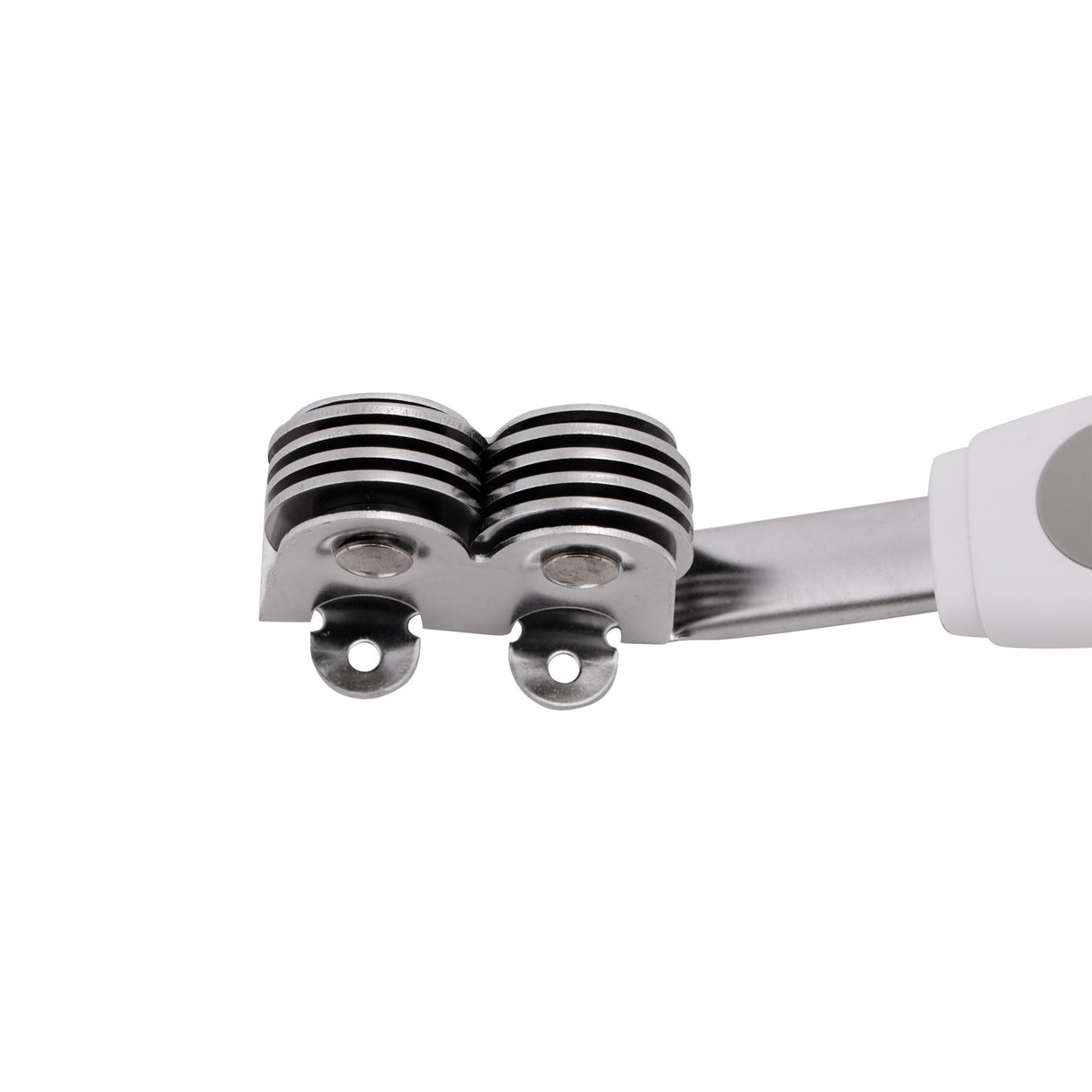 Royalford RF1651-KS Knife Sharpener| stainless steel dual wheels ensures quick & precise sharpening| ergonomic ABS+TPR handle, non-slip grip, durable & easy to use |