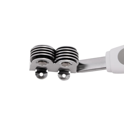 Royalford RF1651-KS Knife Sharpener| stainless steel dual wheels ensures quick & precise sharpening| ergonomic ABS+TPR handle, non-slip grip, durable & easy to use |