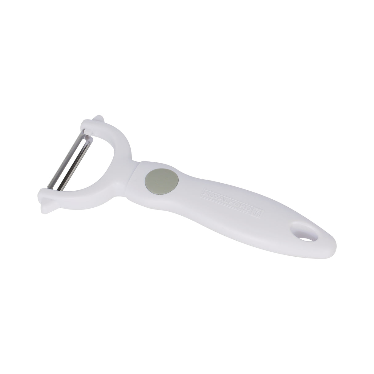 Royalford RF1659-YP Stainless Steel Y-Peeler| sharp blade ensures smooth peeling & ergonomic ABS+TPR handle| non-slip grip, durable design, ideal for fruits & vegetables|