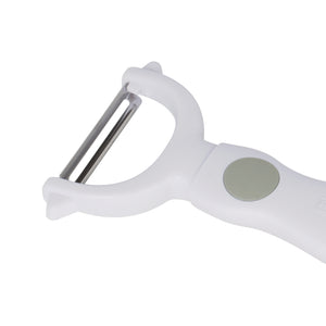 Royalford RF1659-YP Stainless Steel Y-Peeler| sharp blade ensures smooth peeling & ergonomic ABS+TPR handle| non-slip grip, durable design, ideal for fruits & vegetables|