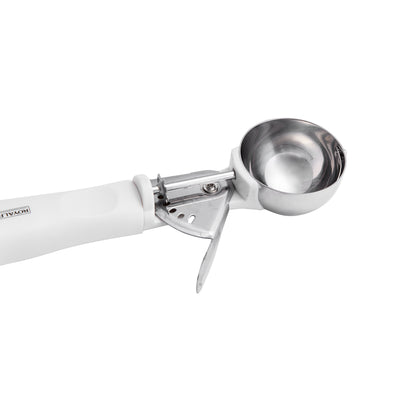 Royalford RF1670-ICS Stainless Steel Ice Cream Scoop | Ergonomic ABS Handle | Heavy Duty Ice Cream Scooper | Spring Action Release for Perfect Dessert Portions