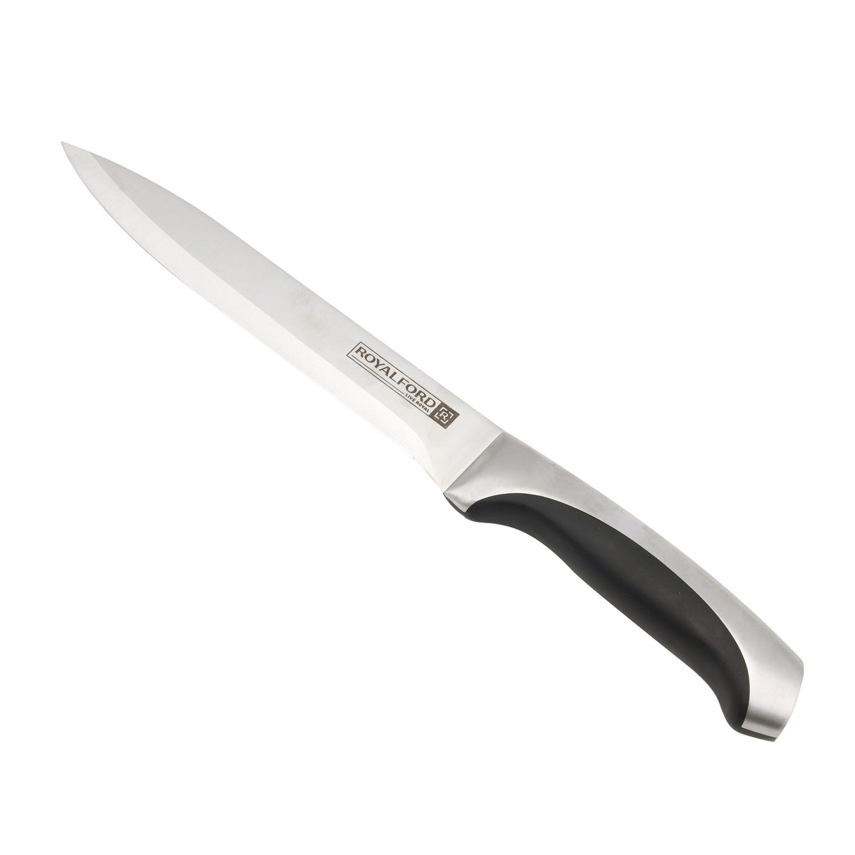 Royalford RF1803-SK 8 Inch Slicer Knife | Stainless Steel Precision Kitchen Cutting Knife| Ergonomic Non-Slip Handle | Sharp Blade for Meat, Fish, Fruits & Vegetables
