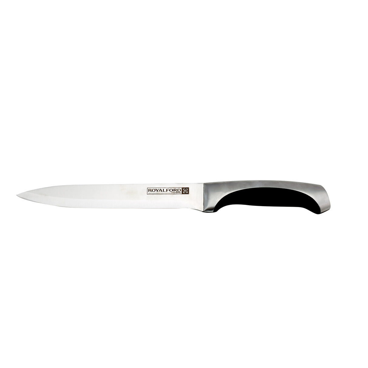 Royalford RF1803-SK 8 Inch Slicer Knife | Stainless Steel Precision Kitchen Cutting Knife| Ergonomic Non-Slip Handle | Sharp Blade for Meat, Fish, Fruits & Vegetables