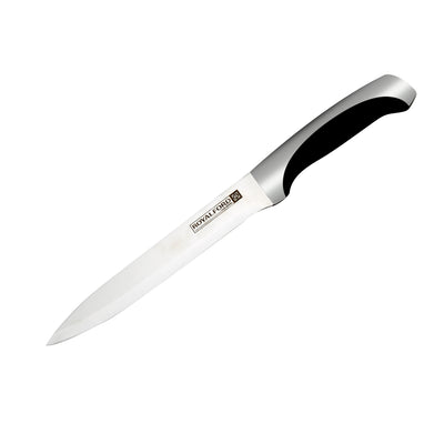 Royalford RF1803-SK 8 Inch Slicer Knife | Stainless Steel Precision Kitchen Cutting Knife| Ergonomic Non-Slip Handle | Sharp Blade for Meat, Fish, Fruits & Vegetables