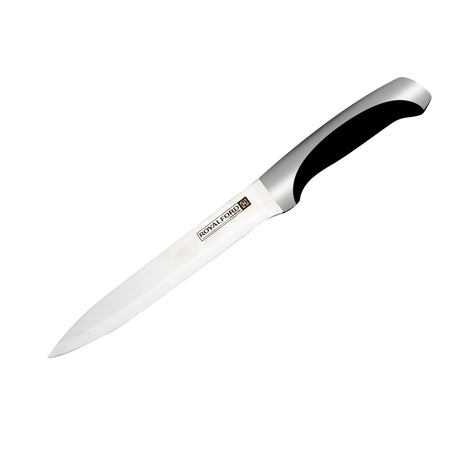 Royalford RF1803-SK 8 Inch Slicer Knife | Stainless Steel Precision Kitchen Cutting Knife| Ergonomic Non-Slip Handle | Sharp Blade for Meat, Fish, Fruits & Vegetables