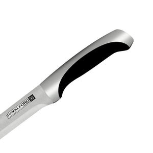 Royalford RF1803-SK 8 Inch Slicer Knife | Stainless Steel Precision Kitchen Cutting Knife| Ergonomic Non-Slip Handle | Sharp Blade for Meat, Fish, Fruits & Vegetables
