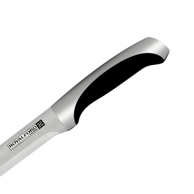 Royalford RF1803-SK 8 Inch Slicer Knife | Stainless Steel Precision Kitchen Cutting Knife| Ergonomic Non-Slip Handle | Sharp Blade for Meat, Fish, Fruits & Vegetables