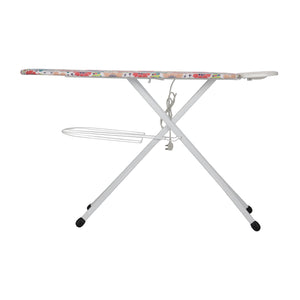 Royalford RF1967IB Ironing Board with Socket | Foldable Iron Board with 100% Cotton Cover| 10mm Foam Padding | Sturdy Metal Frame & Cord Antenna | Elegant Floral Design