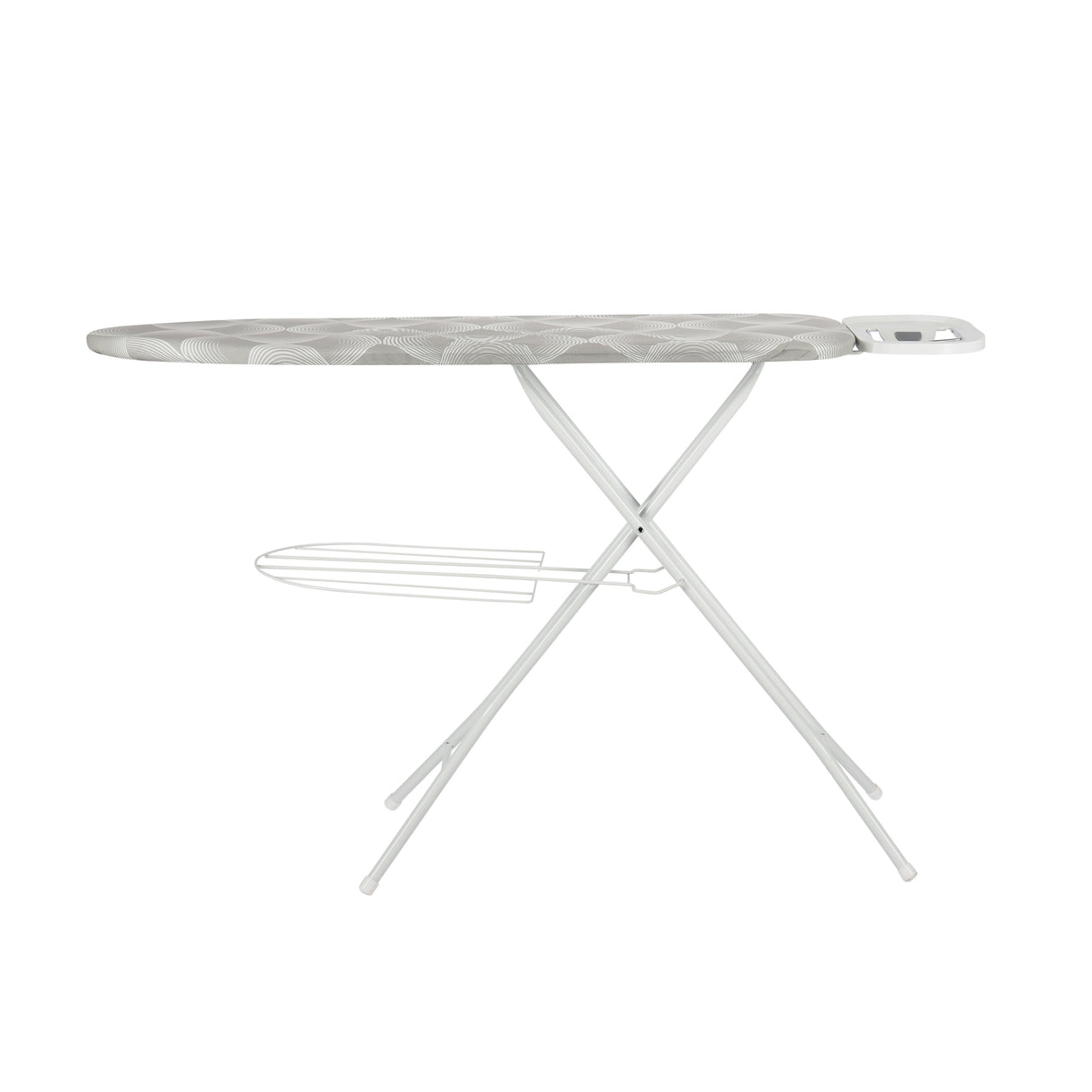 RoyalFord RF1968IB Foldable Ironing Board with Iron Rest   | Adjustable Height   |  100% Cotton Cover |  7mm Foam Padding Clothes Rack |  Perfect for Home & Laundry Use