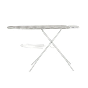 RoyalFord RF1968IB Foldable Ironing Board with Iron Rest   | Adjustable Height   |  100% Cotton Cover |  7mm Foam Padding Clothes Rack |  Perfect for Home & Laundry Use