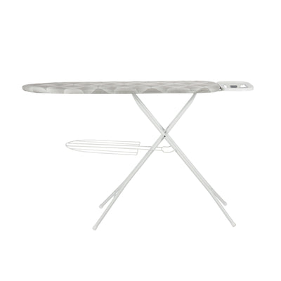 RoyalFord RF1968IB Foldable Ironing Board with Iron Rest   | Adjustable Height   |  100% Cotton Cover |  7mm Foam Padding Clothes Rack |  Perfect for Home & Laundry Use