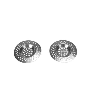Royalford RF2045SST Stainless Steel Sink Strainer | 2PCS Durable Rust Resistant Kitchen Drain Filter | Universal Fit | Anti-Clog Sink Drain Cover | Easy To Clean Design