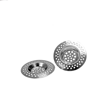 Royalford RF2045SST Stainless Steel Sink Strainer | 2PCS Durable Rust Resistant Kitchen Drain Filter | Universal Fit | Anti-Clog Sink Drain Cover | Easy To Clean Design