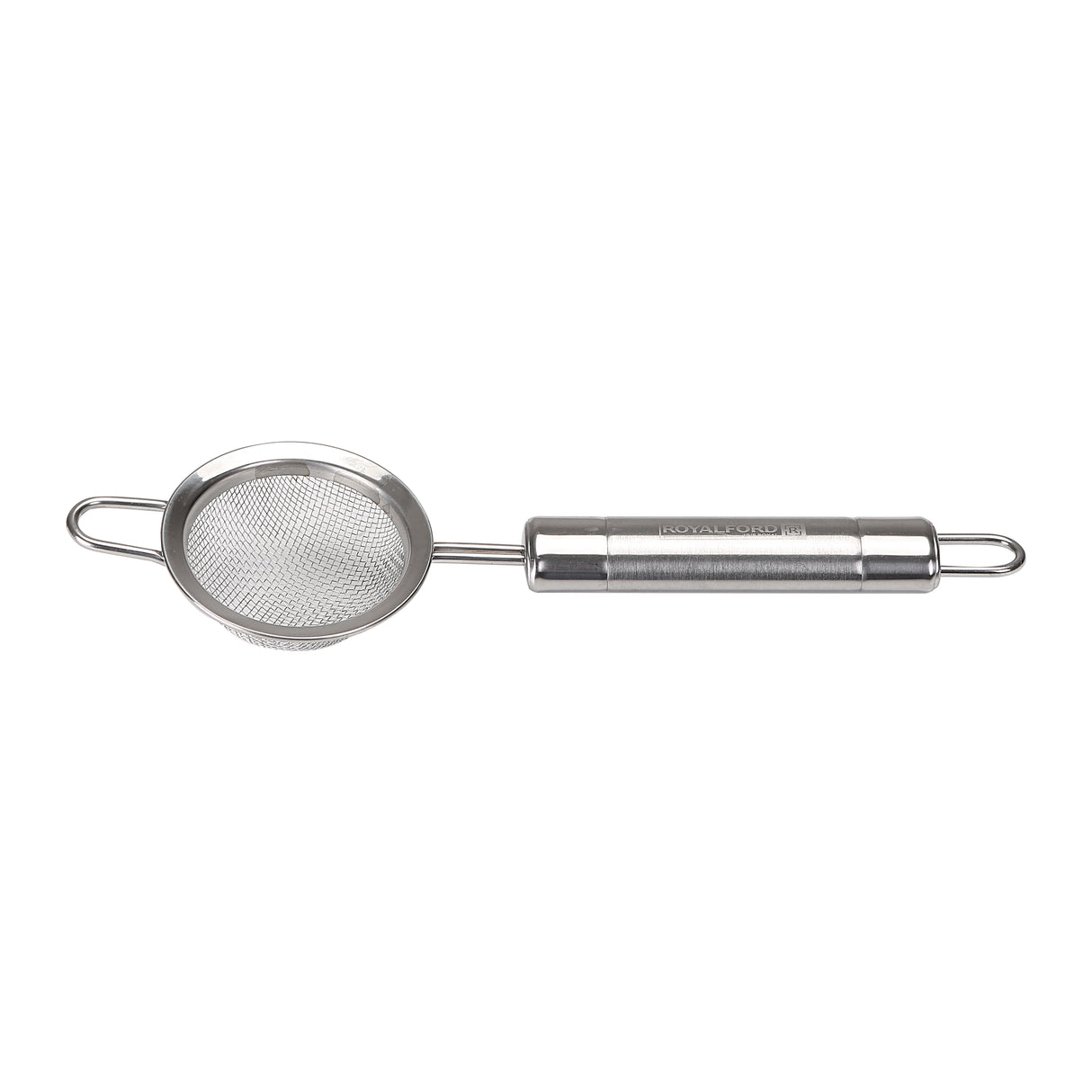 Royalford RF2048-S6.5 6.5cm Stainless Steel Strainer| durable fine mesh for smooth straining and Ergonomic handle| easy to clean, for tea, juice, and daily use|