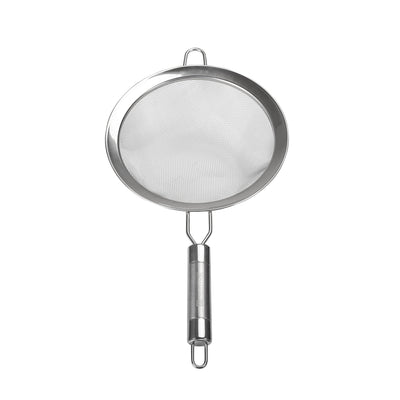Royalford RF2051 S20 Stainless Steel Strainer 20cm | Durable Rust-Resistant Kitchen Colander | Ergonomic Gripped Handle | Fine Mesh Drainage & Dishwasher Safe Design