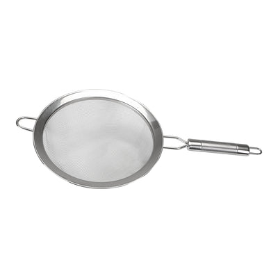 Royalford RF2051 S20 Stainless Steel Strainer 20cm | Durable Rust-Resistant Kitchen Colander | Ergonomic Gripped Handle | Fine Mesh Drainage & Dishwasher Safe Design