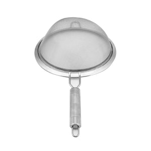 Royalford RF2051 S20 Stainless Steel Strainer 20cm | Durable Rust-Resistant Kitchen Colander | Ergonomic Gripped Handle | Fine Mesh Drainage & Dishwasher Safe Design