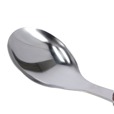 Royalford RF2060 Stainless Steel Rice Spoon| ergonomic grip handle & durable rust-resistant build| dishwasher safe, ideal for serving rice, grains, and everyday use|