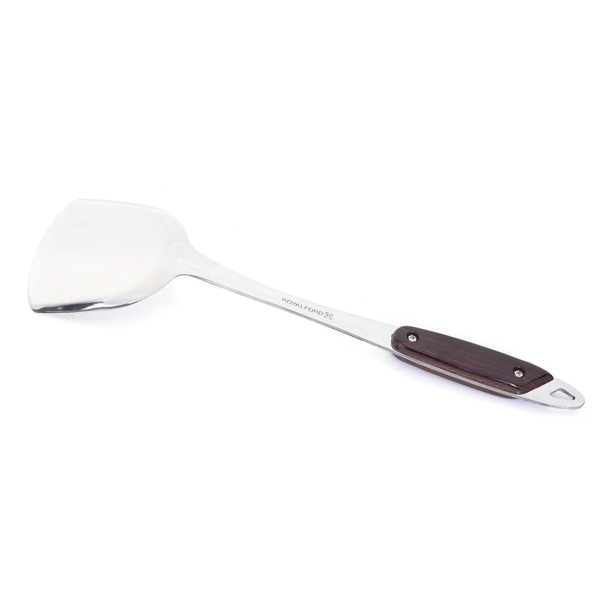 Royalford RF2062T Stainless Steel Kitchen Turner | Ergonomic Grip Handle| Durable Cooking Spatula for Flipping Eggs, Pancakes, Fish Burgers | Dishwasher Safe  Turner