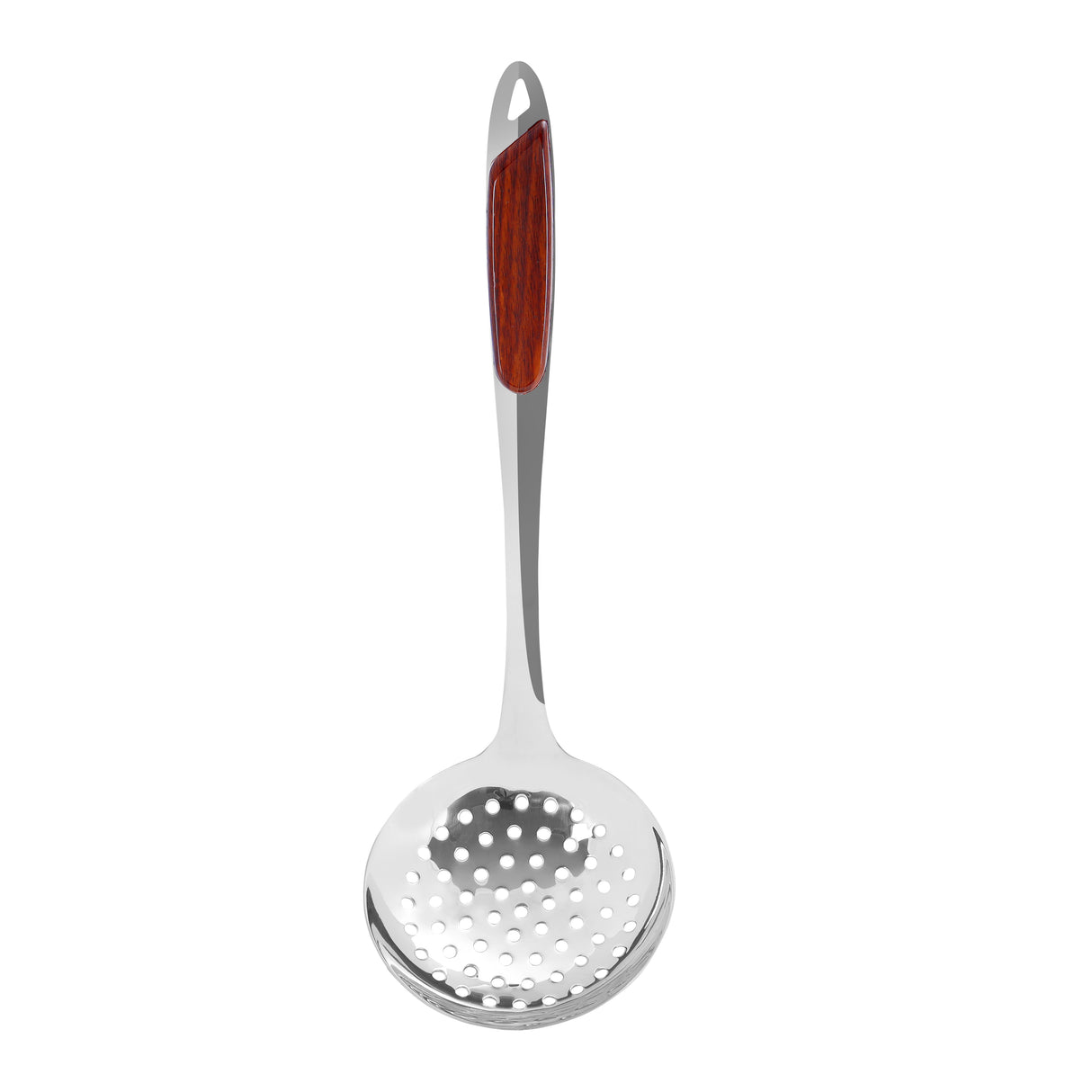 Royalford RF2063S Stainless Steel Skimmer Slotted Spoon | Frying Strainer with Ergonomic Grip Handle | Durable Oil Draining Kitchen Tool | Dishwasher Safe Cooking Utensil