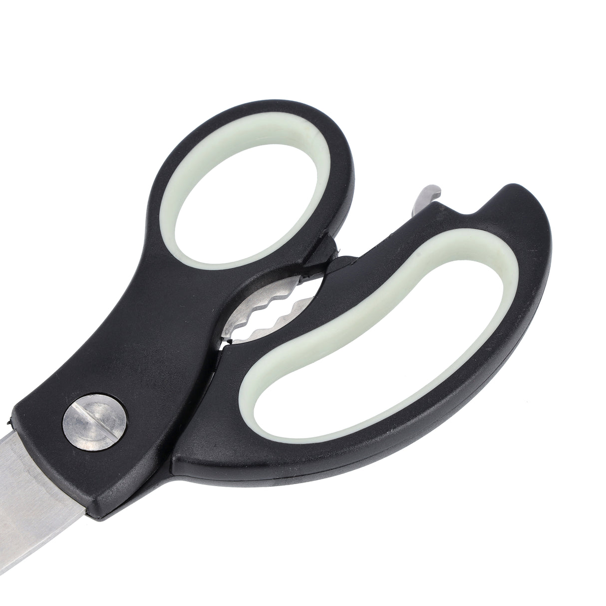 Royalford RF2190N 3 in 1 Kitchen Scissors | Stainless Steel Blades|  Multipurpose Kitchen Shears with Bottle Opener & Nut Cracker| Ergonomic Non Slip Handle for Food Prep