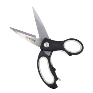 Royalford RF2190N 3 in 1 Kitchen Scissors | Stainless Steel Blades|  Multipurpose Kitchen Shears with Bottle Opener & Nut Cracker| Ergonomic Non Slip Handle for Food Prep