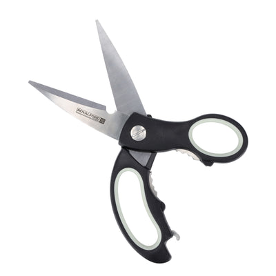 Royalford RF2190N 3 in 1 Kitchen Scissors | Stainless Steel Blades|  Multipurpose Kitchen Shears with Bottle Opener & Nut Cracker| Ergonomic Non Slip Handle for Food Prep