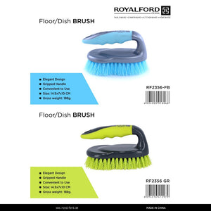 Royalford RF2356-FB Floor/Dish Brush | ergonomic grip and durable bristles for effective cleaning| ideal for floors, dishes, tiles, and everyday household uses|