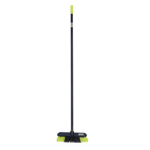 Royalford RF2369GR Floor Broom with Long Handle | Durable Bristle Sweeping Brush for Home, Kitchen & Office Floors| Ergonomic Grip Cleaning Broom for Dust Dirt & Debris