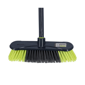 Royalford RF2369GR Floor Broom with Long Handle | Durable Bristle Sweeping Brush for Home, Kitchen & Office Floors| Ergonomic Grip Cleaning Broom for Dust Dirt & Debris