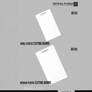 RoyalFord RF242CBS Plastic Cutting Board |  Medium Chopping Board | Food Grade | Durable Kitchen Cutting Surface | Easy Clean | Non Slip Food Prep Boards for Home Use