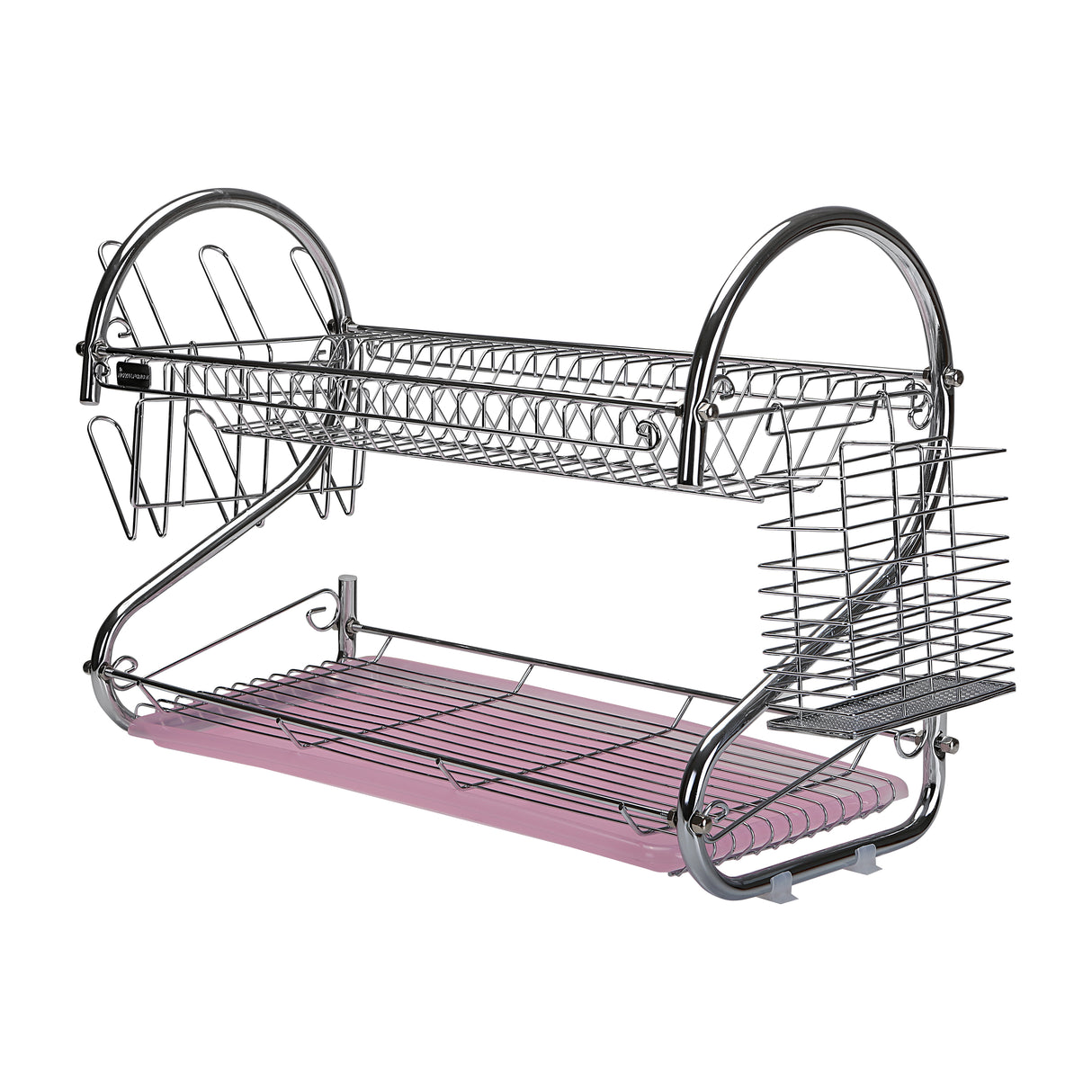 Royalford RF1151DRL Large Dish Rack with Drip Tray | Strong and Sturdy Kitchen Dish Drying Rack for Countertop Use | Easy to Clean | Portable Design | Hassle Free Setup
