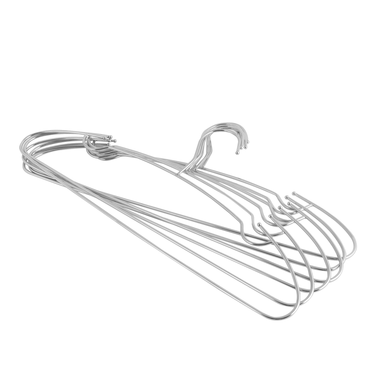 Royalford RF2574 6PCS Metal Hanger Set| Heavy-Duty Chrome-Plated Rust-Resistant Clothes Hangers | Shoulder Notches| Slim Space-Saving Design for Shirts, Dresses & Jackets
