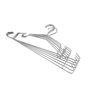 Royalford RF2575 6PCS Metal Hanger Set | Chrome-Plated Multi-Hook Rust-Resistant Clothes Hangers | Space-Saving Design | Perfect for Shirts, Pants, Dresses & Accessories