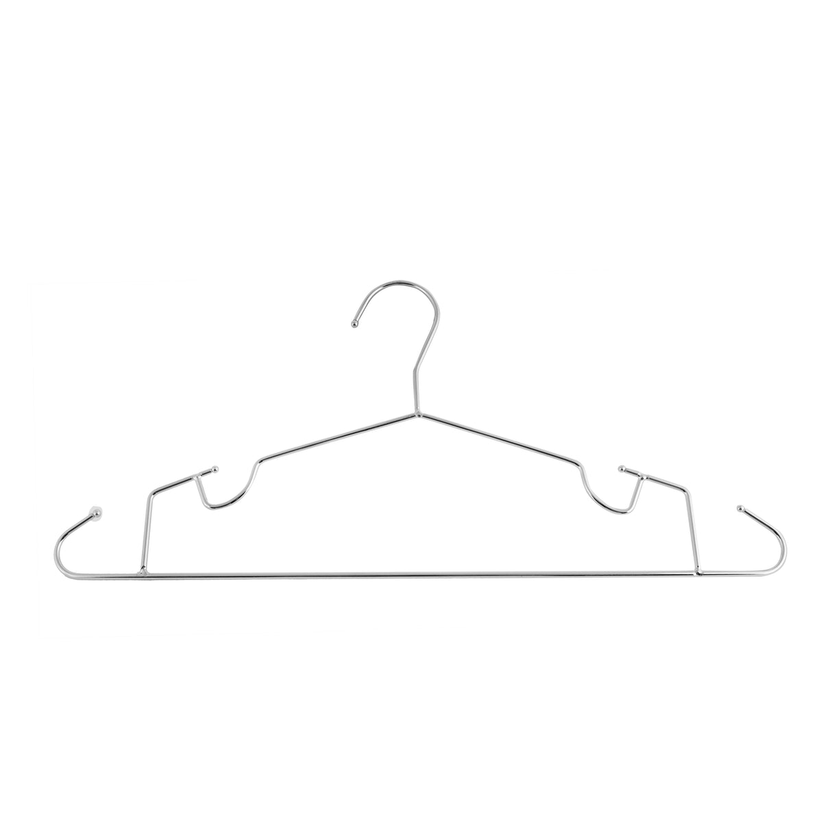 Royalford RF2575 6PCS Metal Hanger Set | Chrome-Plated Multi-Hook Rust-Resistant Clothes Hangers | Space-Saving Design | Perfect for Shirts, Pants, Dresses & Accessories