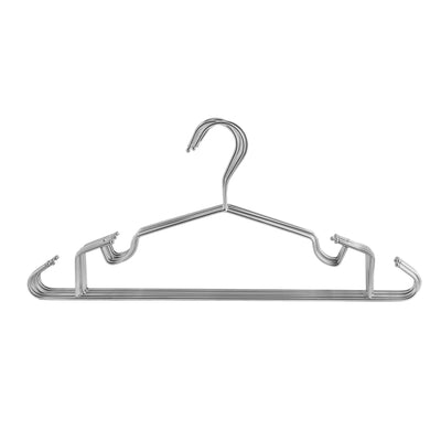 Royalford RF2575 6PCS Metal Hanger Set | Chrome-Plated Multi-Hook Rust-Resistant Clothes Hangers | Space-Saving Design | Perfect for Shirts, Pants, Dresses & Accessories