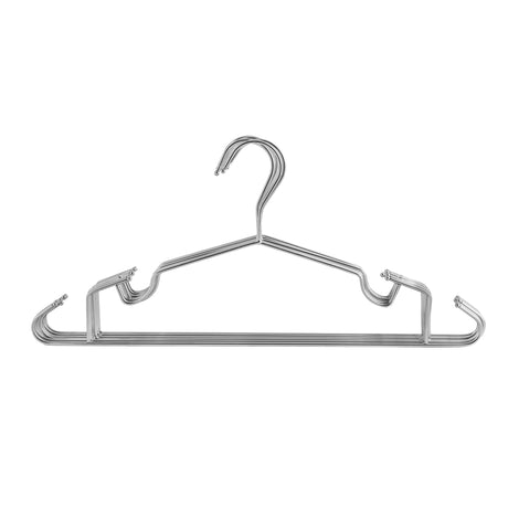 Royalford RF2575 6PCS Metal Hanger Set | Chrome-Plated Multi-Hook Rust-Resistant Clothes Hangers | Space-Saving Design | Perfect for Shirts, Pants, Dresses & Accessories