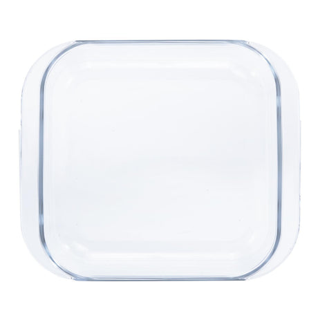 Royalford RF2701-GBD Microwave Glassware Square Baking Dish | Heat Resistant Oven, Freezer & Dishwasher Safe | Transparent Glass Casserole with Easy Grip Handles